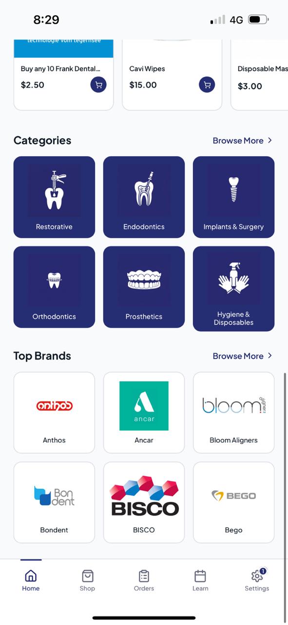 DMS app home — free delivery card