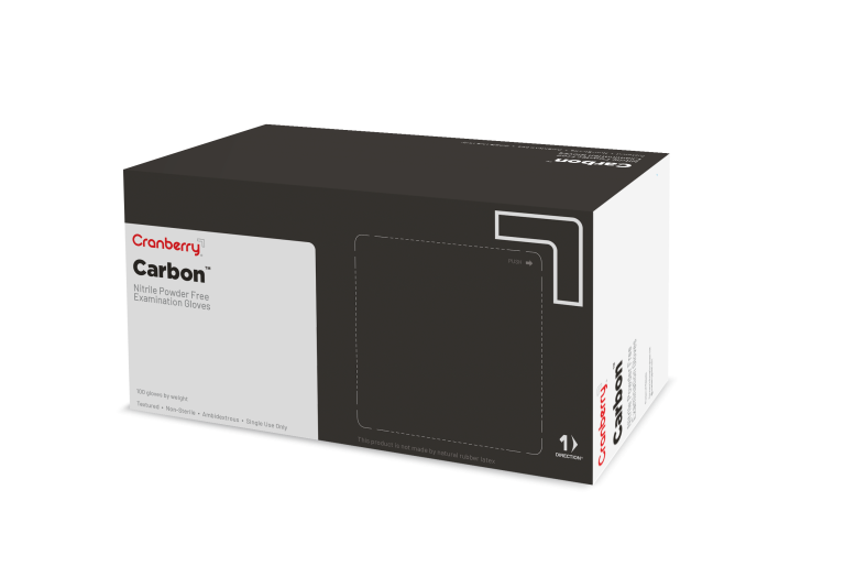 Carbon Nitrile Powder Free Examination Gloves Black